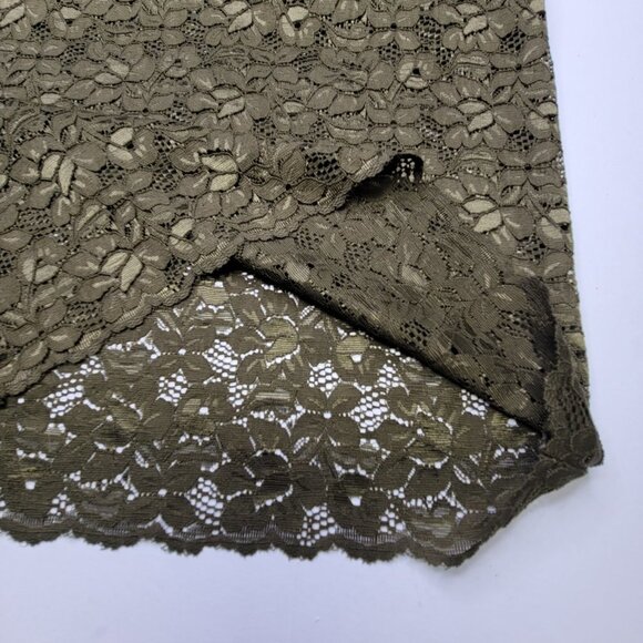 Olive Green Tank Top Lace Camisole SIZE M - Stretchy Top -  NEW - Picture 6 of 8